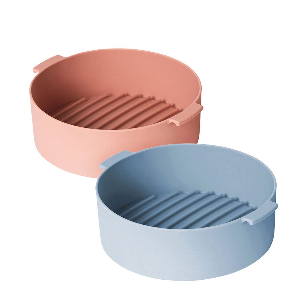 Khay Silicone Dành Cho Nồi Chiên Không Dầu Và Lò Vi Sóng, 238x210x70mm - 2 Màu (Xanh Dương, Hồng) - LocknLock - CKB002